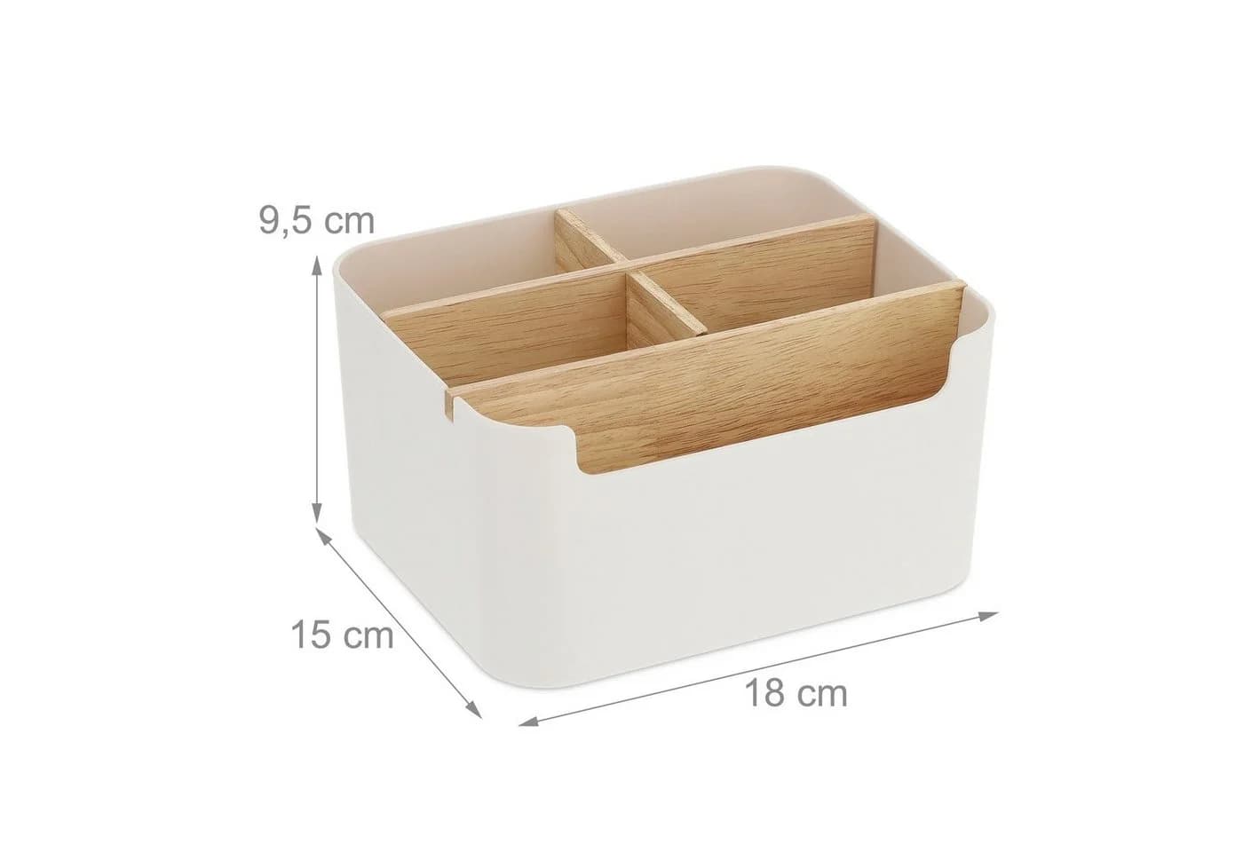 relaxdays Schreibtisch Organizer mit 5 Fächern Weiß - Bild 4