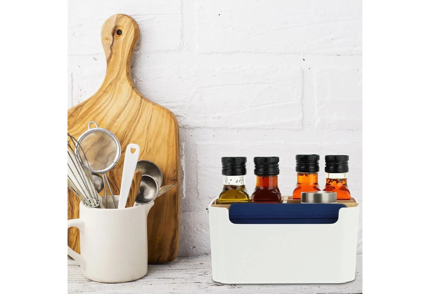 relaxdays Schreibtisch Organizer mit 5 Fächern Weiß - Bild 5