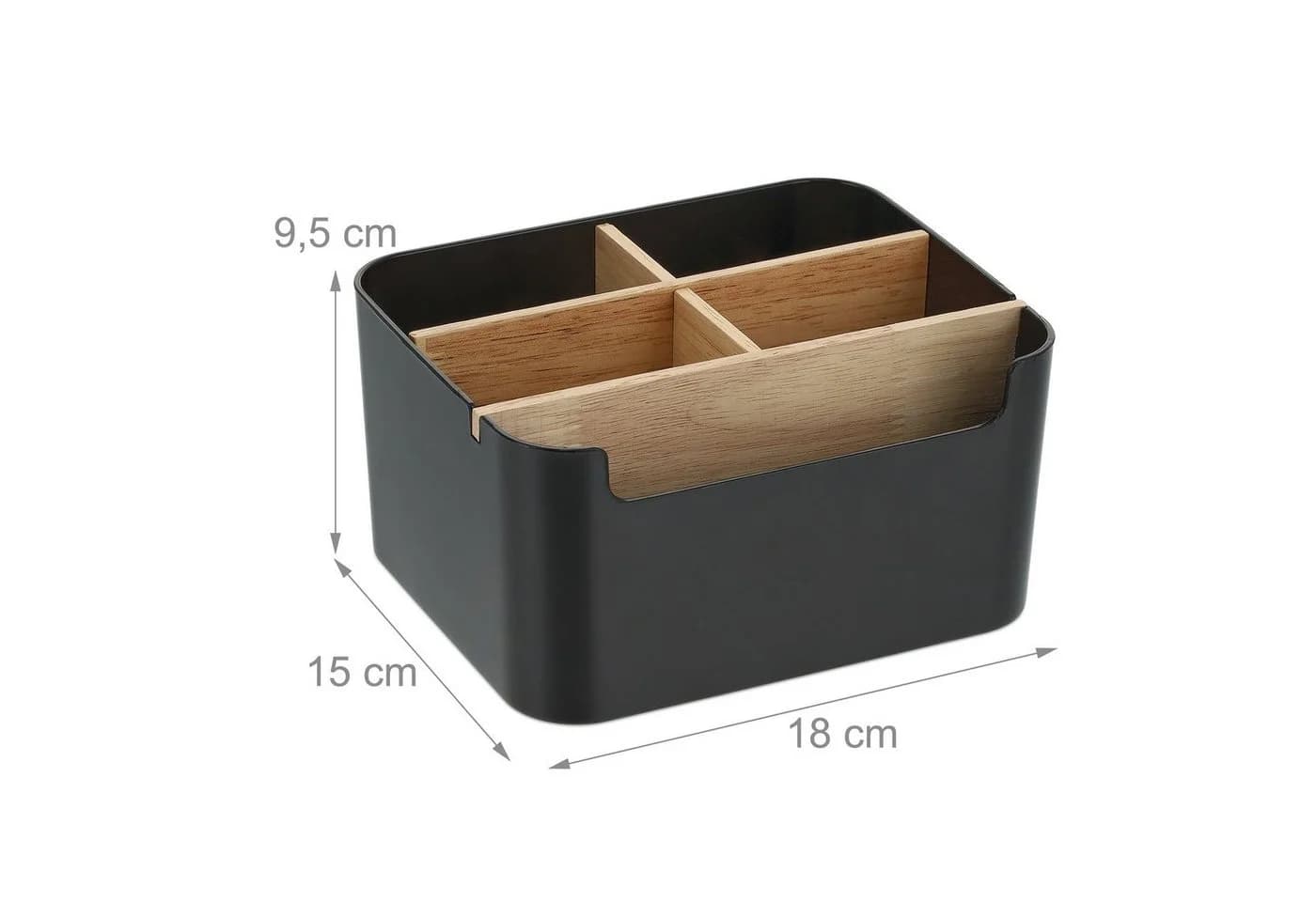 relaxdays Schreibtisch Organizer mit 5 Fächern Schwarz - Bild 4