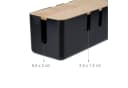 relaxdays Kabelbox mit Holzdeckel Schwarz - Kabelmanagement Box Bild 5