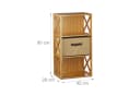 relaxdays Standregal Bambus mit Korb, 3 Ablagen Bild 4