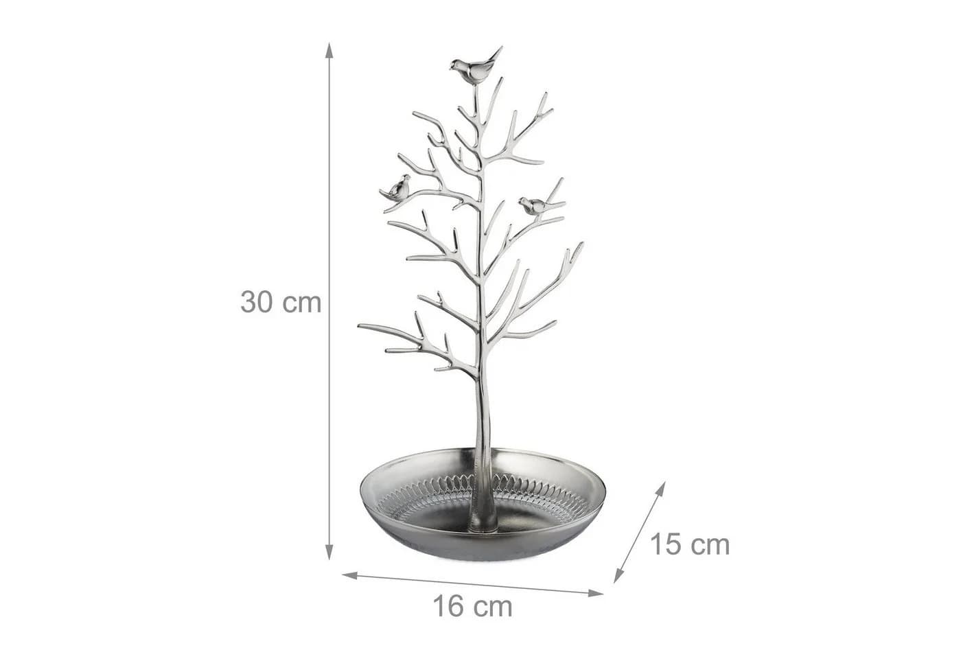 relaxdays Schmuckständer Baum Silber Zink - Bild 4
