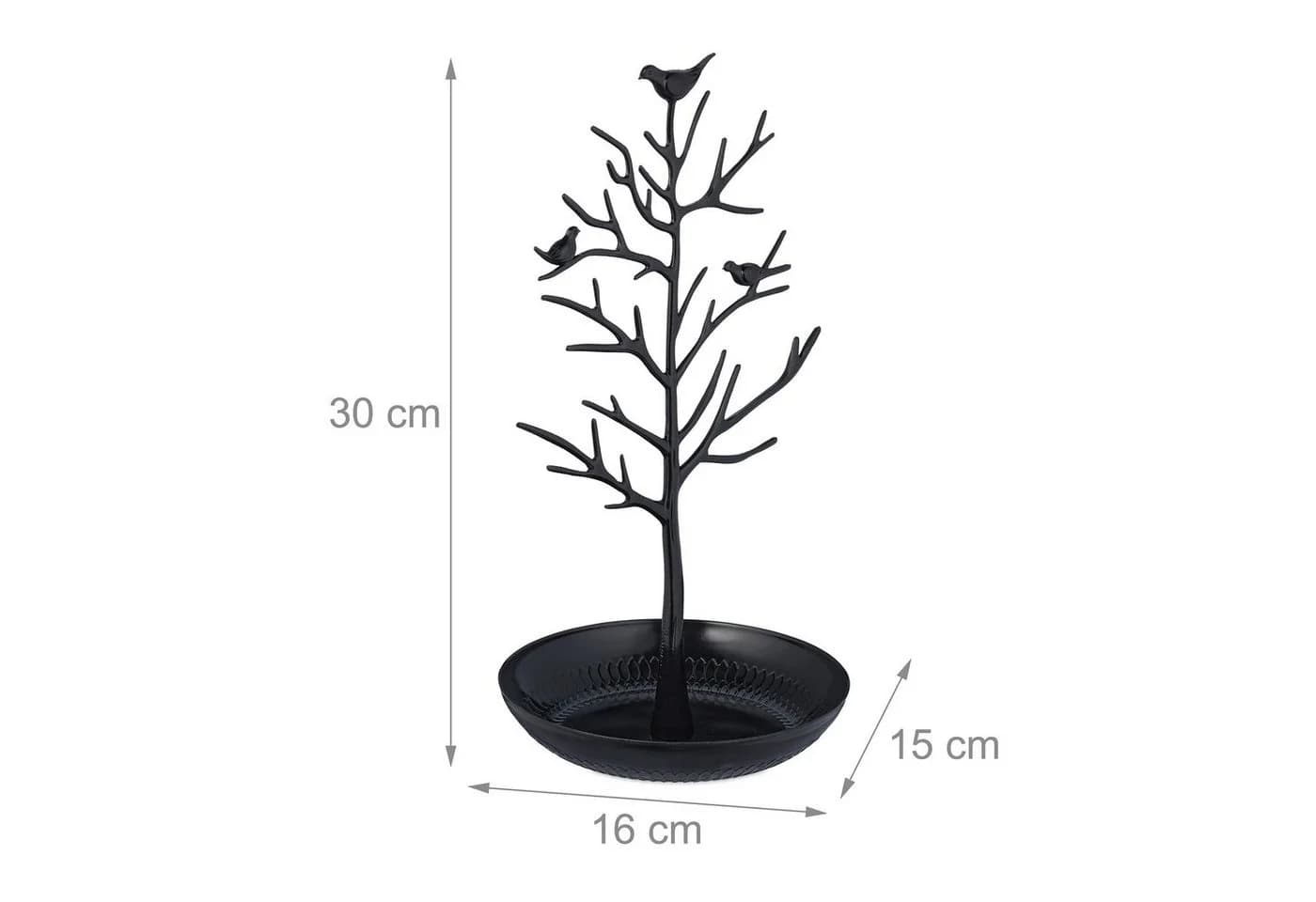 relaxdays Schmuckständer Baum Schwarz Metall - Bild 4