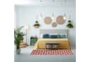 relaxdays Teppichläufer Baumwolle Rautenmuster Gelb Beige Bild 5