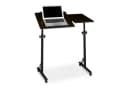 relaxdays Laptoptisch höhenverstellbar Schwarz 80x50 cm mit Rollen Bild 2