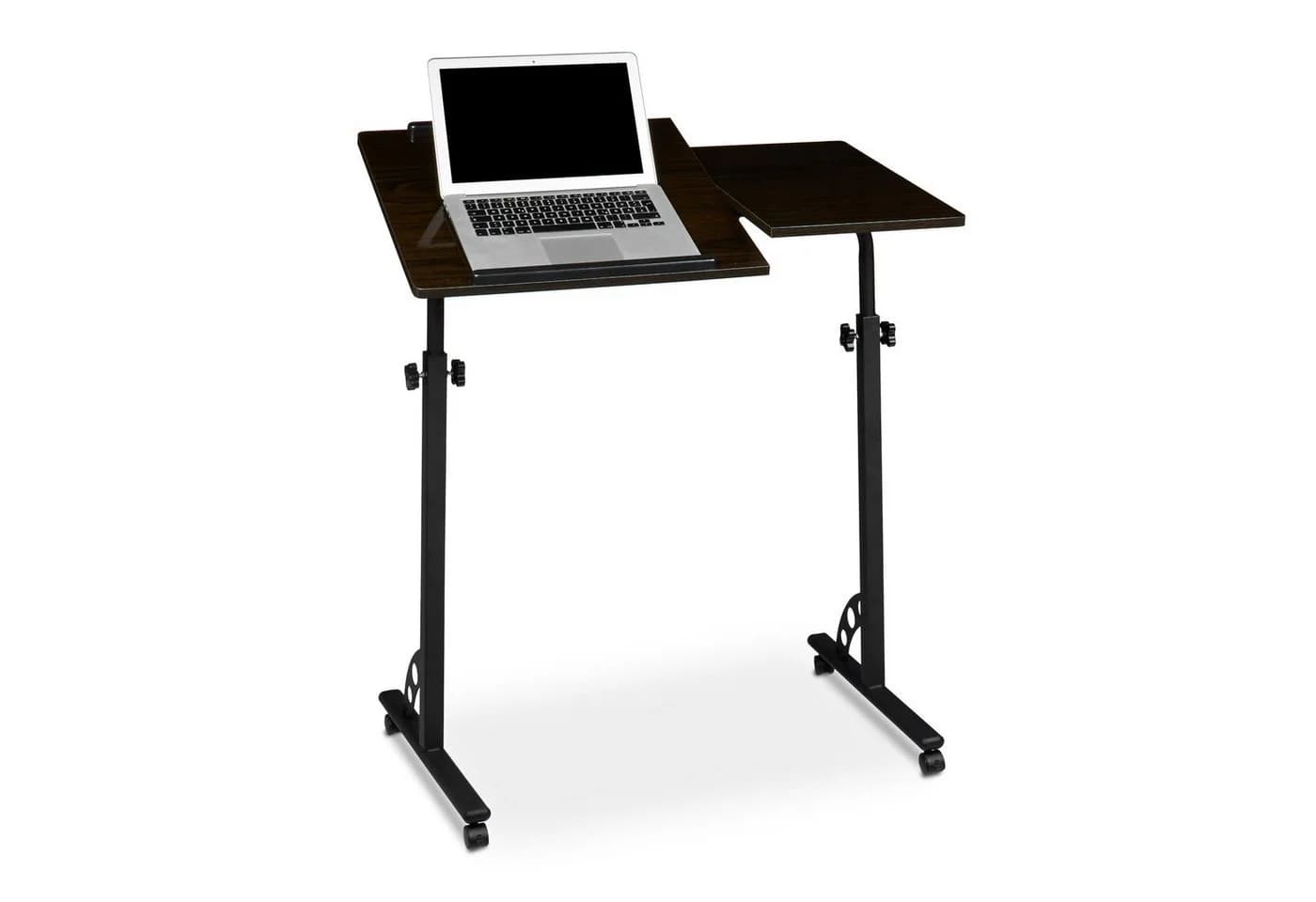 relaxdays Laptoptisch höhenverstellbar Schwarz 80x50 cm mit Rollen - Bild 2
