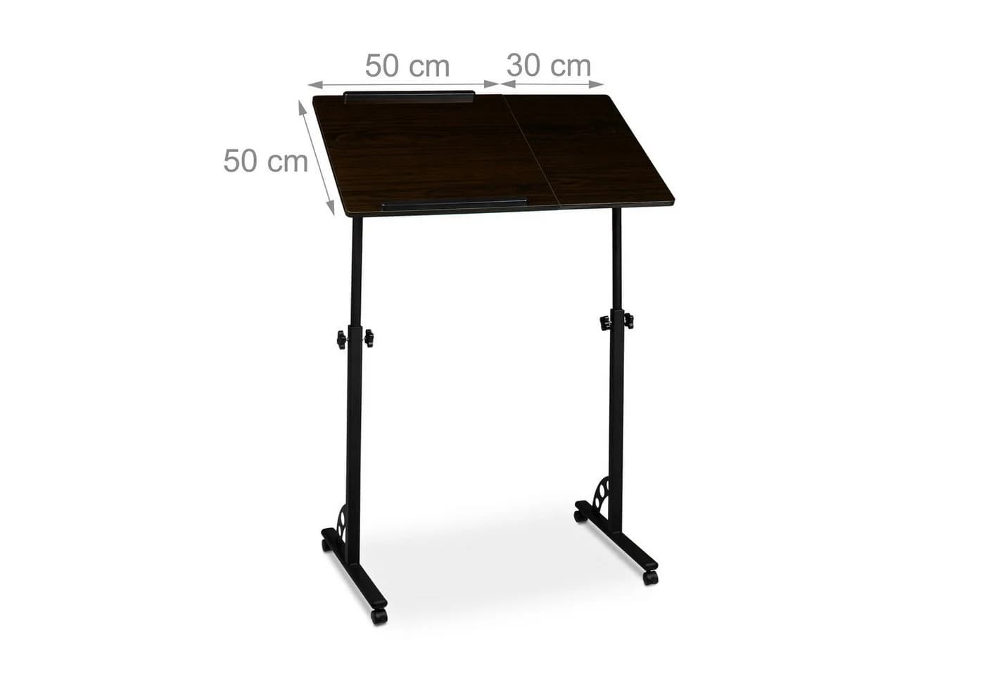 relaxdays Laptoptisch höhenverstellbar Schwarz 80x50 cm mit Rollen - Bild 5