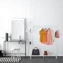 relaxdays Kleiderständer mit Ablage & Haken Schwarz Bild 5