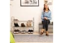 relaxdays Schuhregal Metall Silber 2 Ebenen Stecksystem Bild 3
