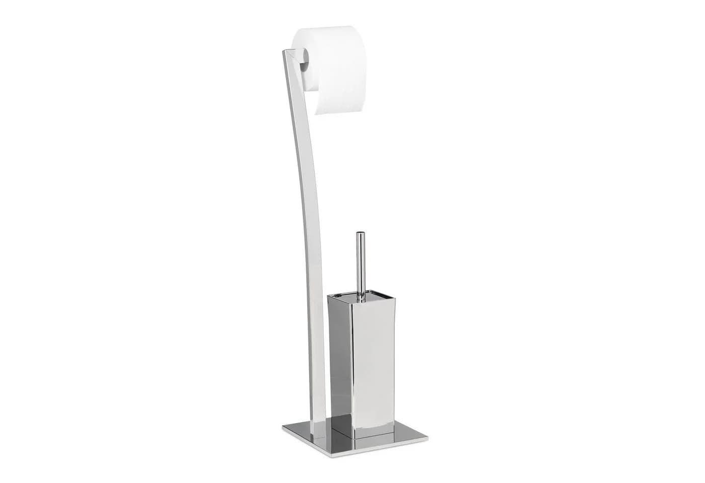 relaxdays WC Garnitur WIMEDO Edelstahl Silber mit Toilettenbürste - Bild 2