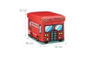 relaxdays Spielzeugtruhe Faltbar mit Stauraum, Fire Truck Bild 4