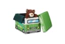 relaxdays Spielzeugtruhe Faltbar mit Stauraum Happy Bus Blau/Grün Bild 2