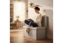 relaxdays Sitzhocker Faltbar mit Lehne L grau Bild 1