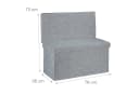 relaxdays Sitzhocker Faltbar mit Lehne L grau Bild 4