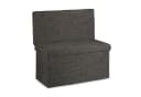 relaxdays Faltbarer Sitzhocker mit Lehne L, braun, Leinen Bild 3