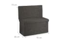 relaxdays Faltbarer Sitzhocker mit Lehne L, braun, Leinen Bild 4
