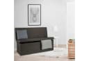 relaxdays Faltbarer Sitzhocker mit Lehne XL, braun Bild 3