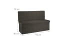 relaxdays Faltbarer Sitzhocker mit Lehne XL, braun Bild 4