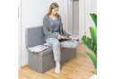 relaxdays Faltbarer Sitzhocker mit Lehne XL, braun Bild 5