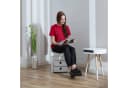 relaxdays Sitzhocker weiß faltbar mit Stauraum und 2 Fächern Bild 1