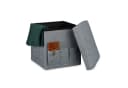 relaxdays Sitzhocker Faltbarer Leinen, grau Bild 2