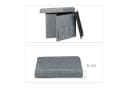 relaxdays Sitzhocker Faltbarer Leinen, grau Bild 5