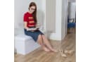 relaxdays Faltbare Sitzbank Leinen Weiß mit Stauraum Bild 1