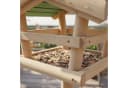 relaxdays Vogelhaus mit Ständer aus Tannenholz Grün/Braun Bild 3