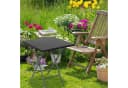 relaxdays Klapptisch Gartentisch BASTIAN Schwarz Klappbar Wetterfest Bild 1