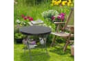 relaxdays Klapptisch Gartentisch BASTIAN Schwarz Rund Bild 1