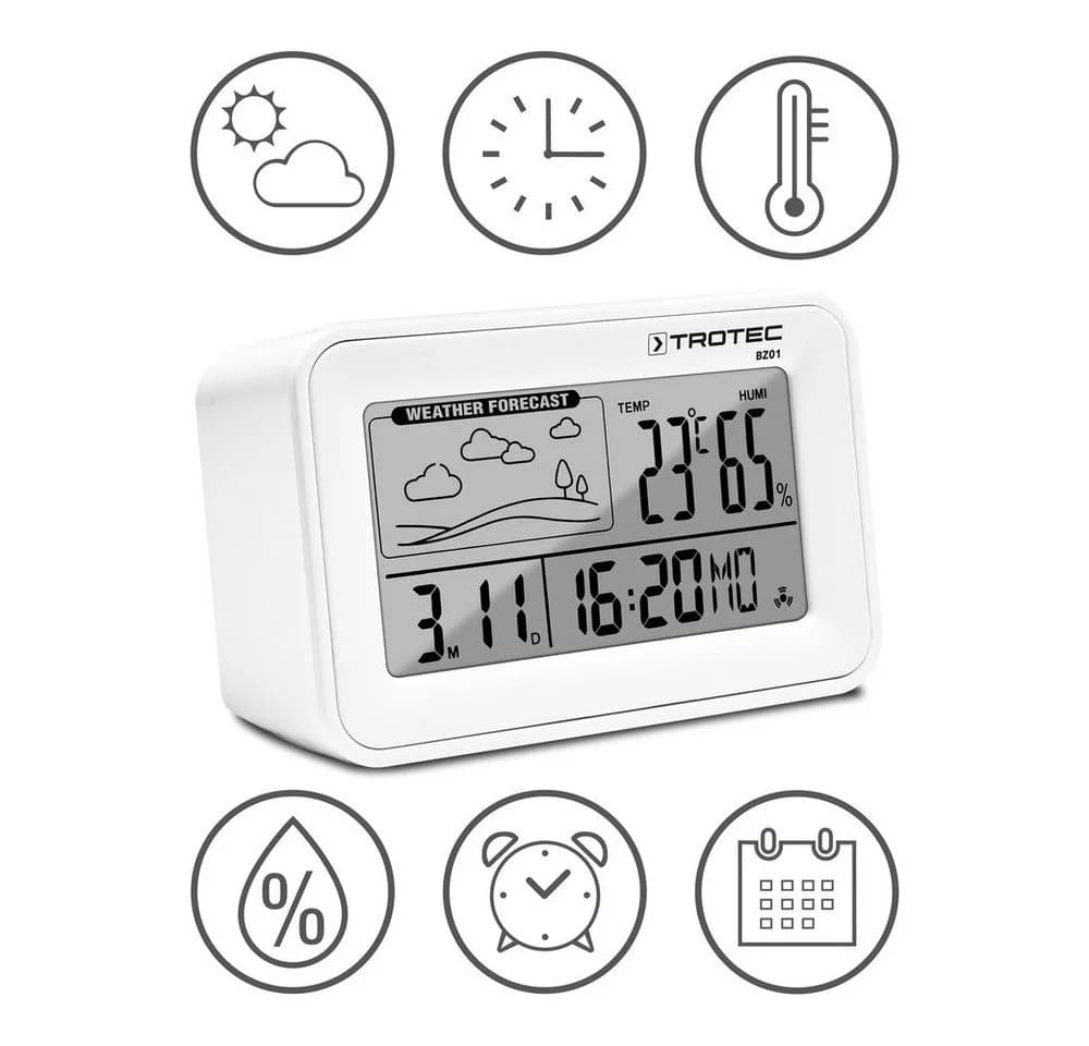 TROTEC Digital Wecker mit Wetterstation BZ01 - Bild 3
