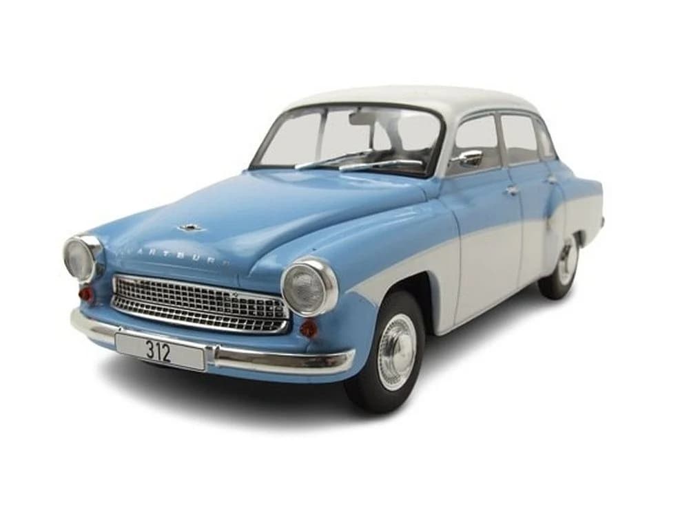 Whitebox Modellauto Wartburg 312 1965 Hellblau-Weiß 1:24 - Bild 2