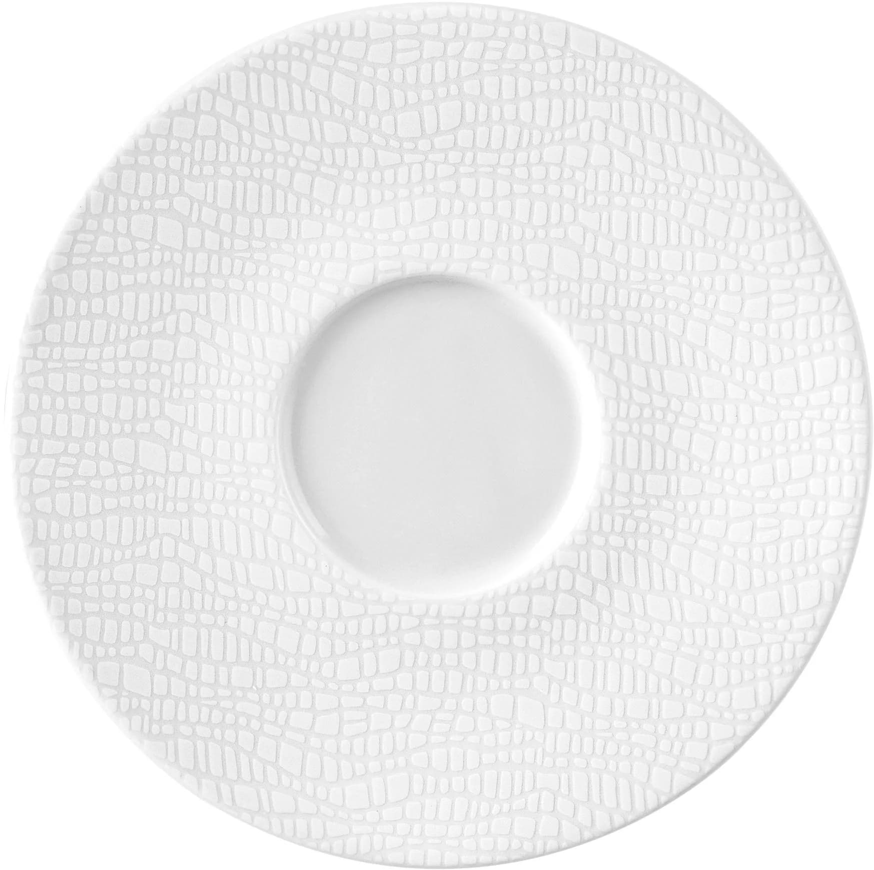 Elegante Weiße Porzellan Untertasse