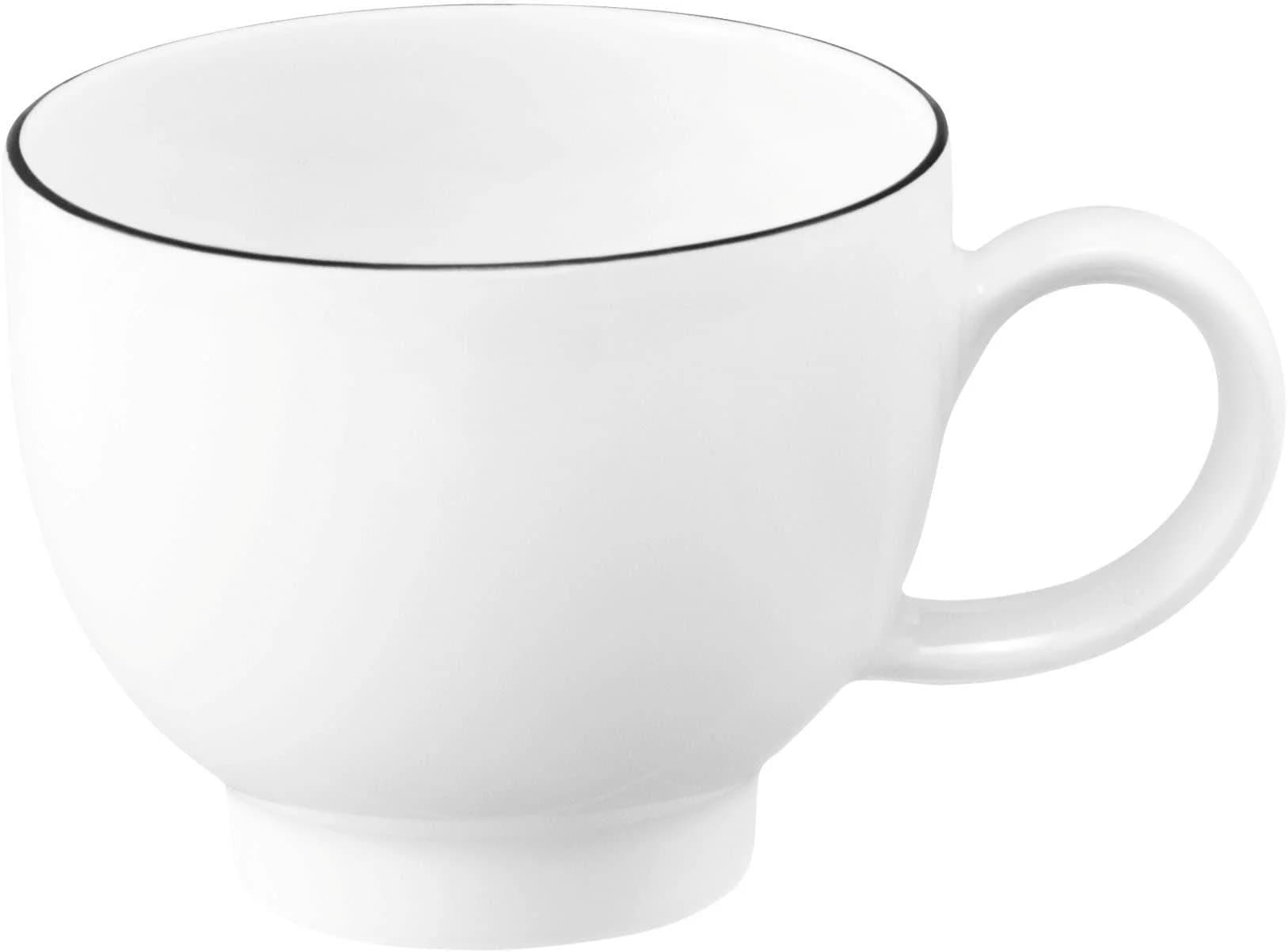 Espressotasse Seltmann Weiden Lido Black Line Schwarz-Weiß