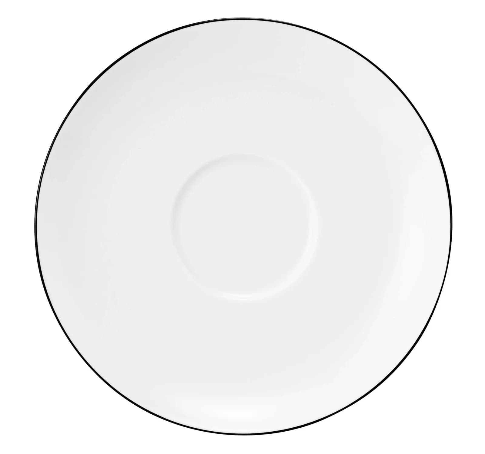Untertasse SELTMANN WEIDEN Lido Black Line Schwarz-Weiß Porzellan