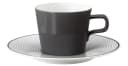 Seltmann Weiden Cappuccinotasse No Limits Moments Anthrazit/Weiß Porzellan Bild 1