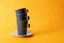 Seltmann Weiden Cappuccinotasse No Limits Moments Anthrazit/Weiß Porzellan Bild 3