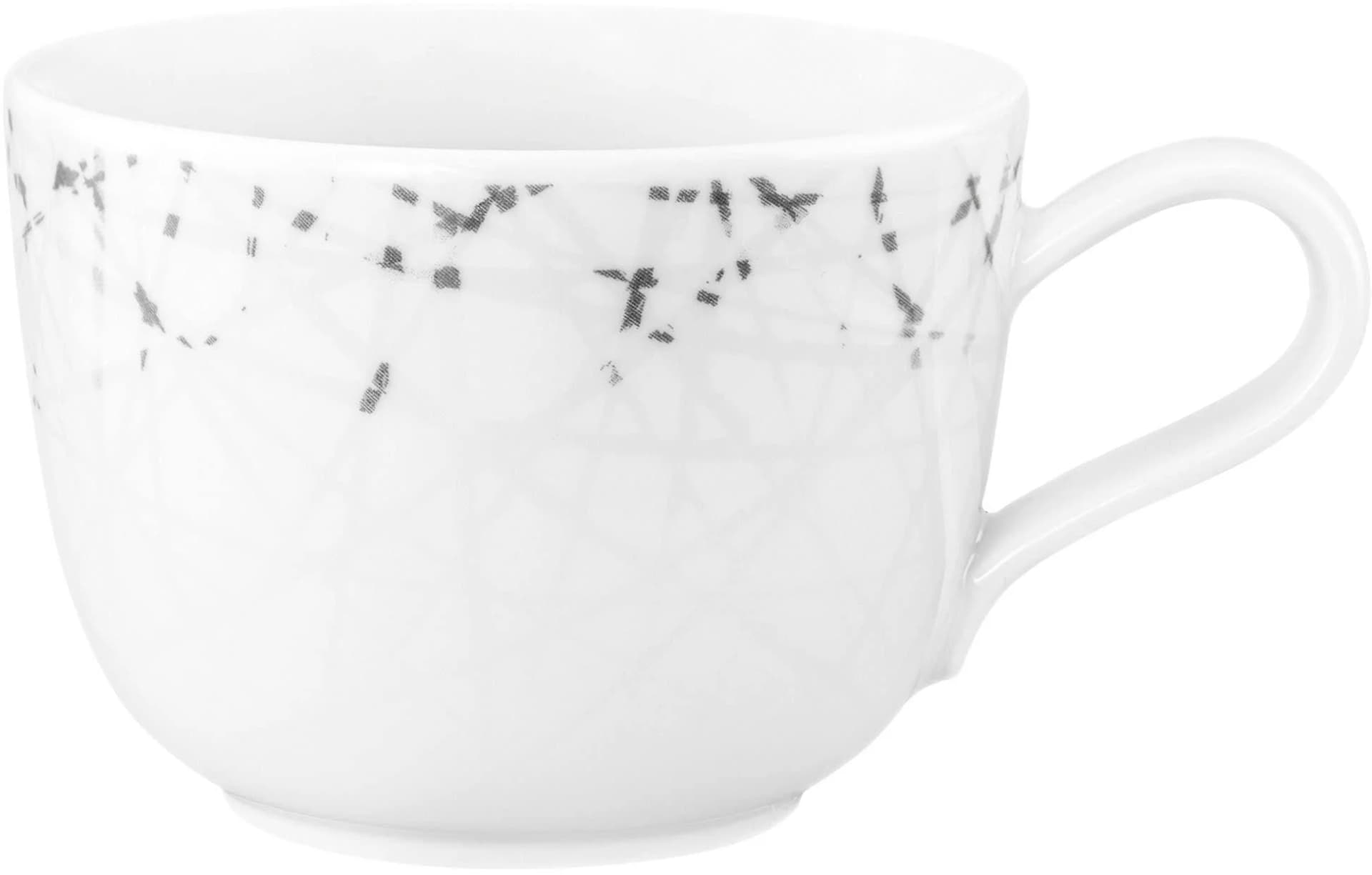Seltmann Weiden Tasse Liberty Brace Weiß Grau Porzellan