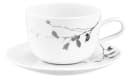 Seltmann Weiden Tasse Liberty Dark Rose Hip Schwarz-Weiß Porzellan Bild 1