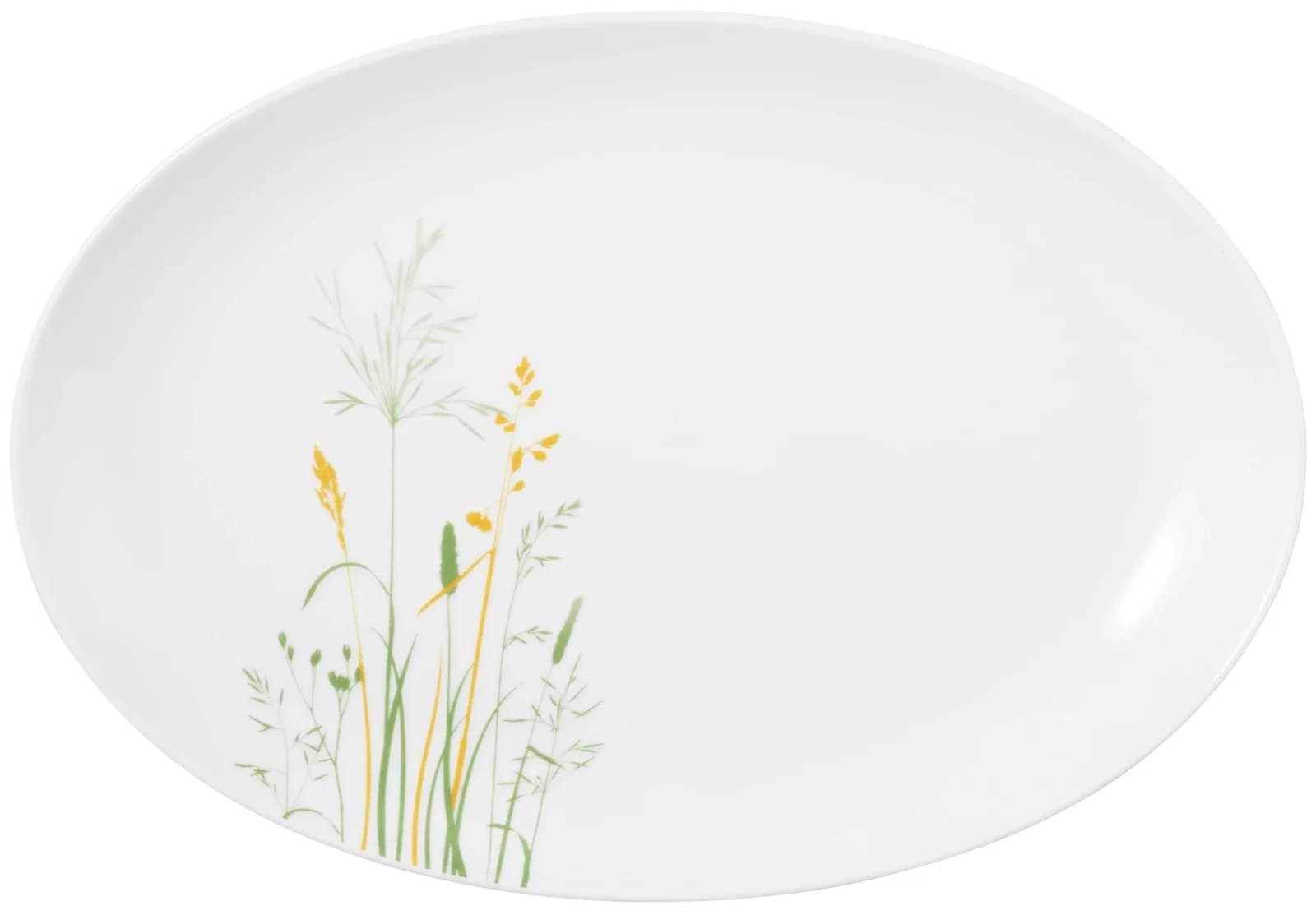 Seltmann Weiden Servierplatte Liberty Oval Weiß Grün