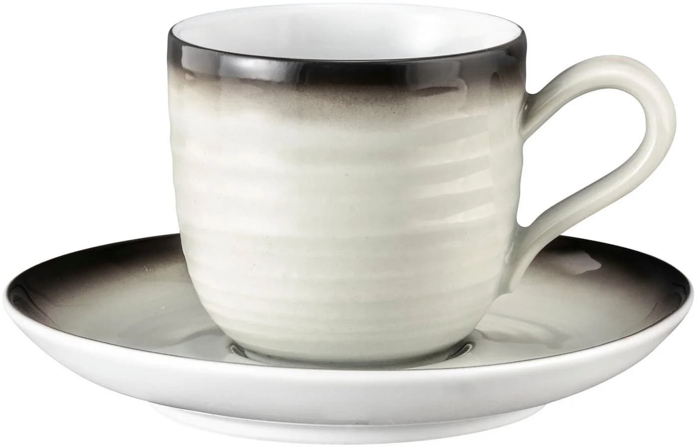 Espressotasse Seltmann Weiden Terra Corso Weiß Anthrazit Beige Grau