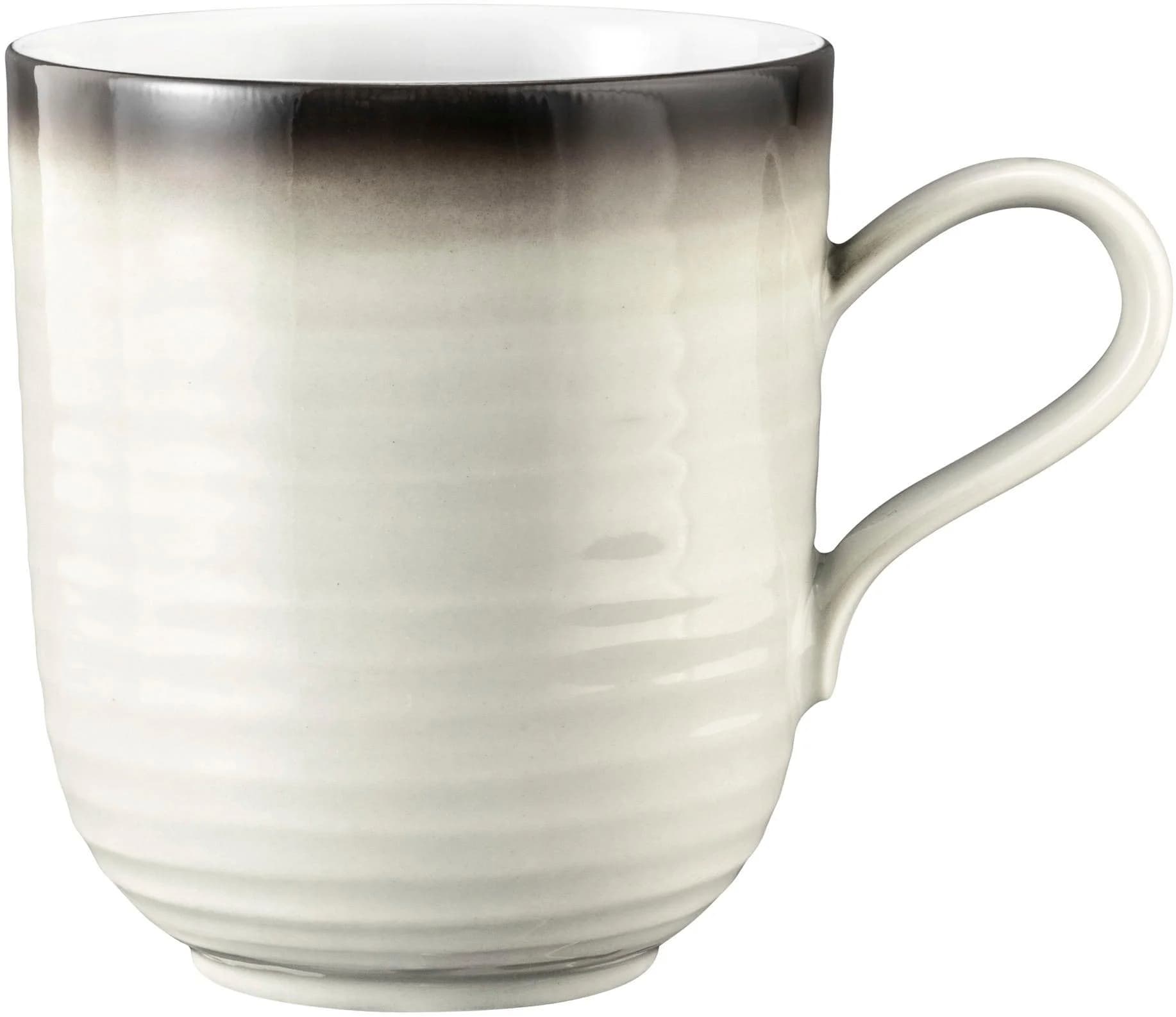 Becher Terra Corso Porzellan Weiß Anthrazit Beige Grau