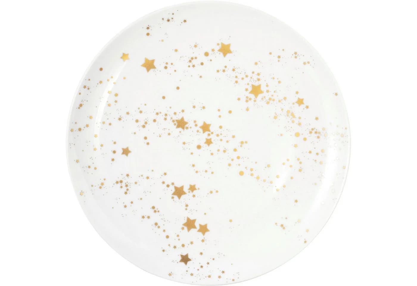 Seltmann Weiden Frühstücksteller Liberty Golden Stars Porzellan weiß-gold - Bild 2