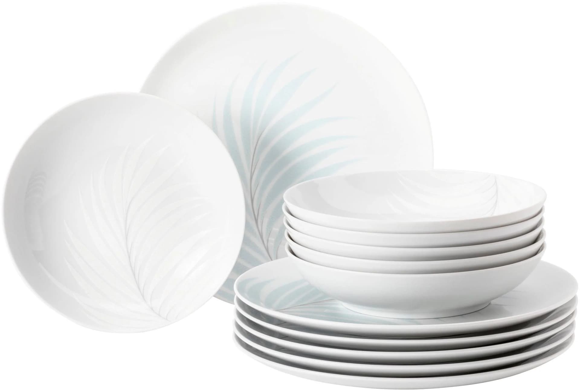 Seltmann Weiden Liberty Mediterranean Geschirr-Set 12 Teile Weiß Blau