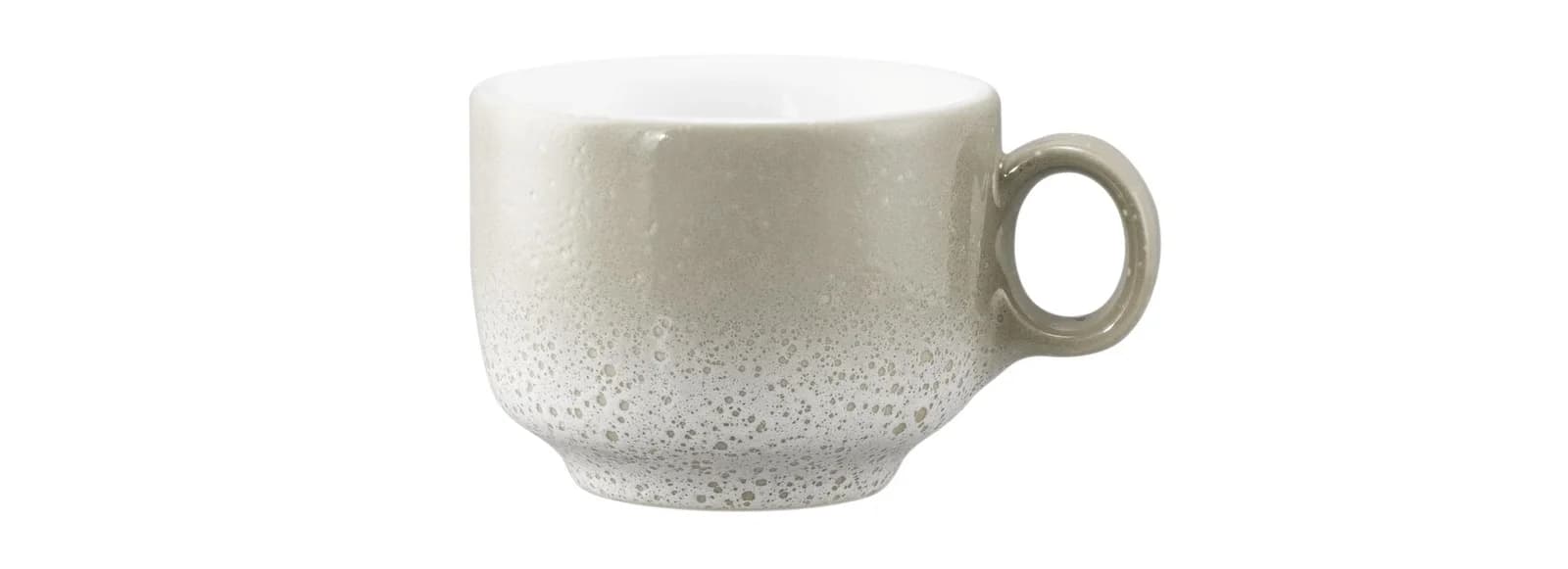 Espressoobertasse SENTO HOME - Hartporzellan, creme/weiß