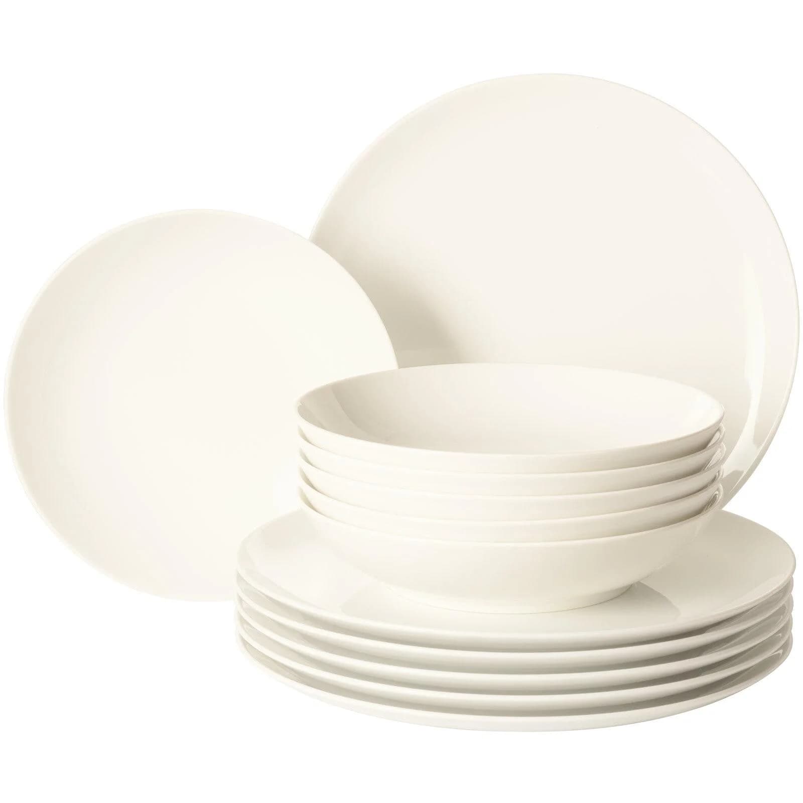 Seltmann Weiden Tafelservice Savona Fine Diamond 12-tlg. Creme