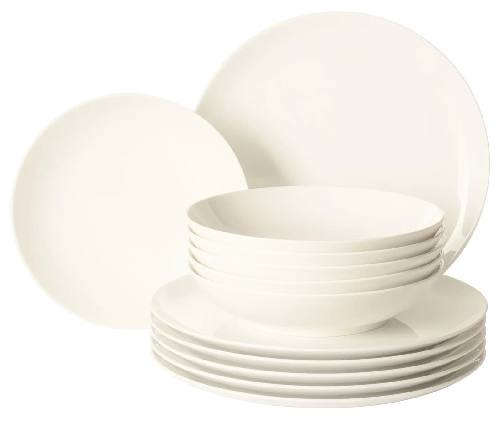 Seltmann Weiden Tafelservice Savona Fine Diamond 12-tlg. Creme - Bild 2