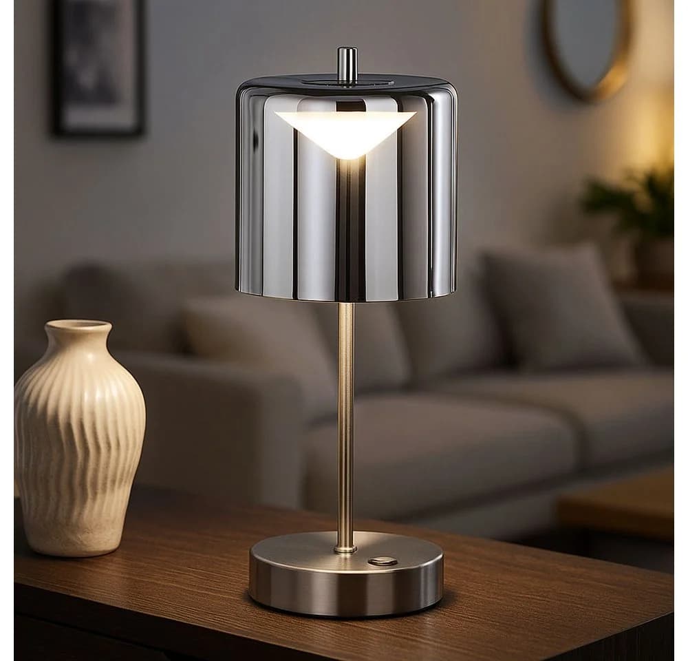 FISCHER & HONSEL Tischleuchte RIVA LED CCT Dimmbar Metall Glas - Bild 3