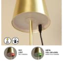 LED-Akku-Tischleuchte Viletto Messingfarben IP54 Bild 5