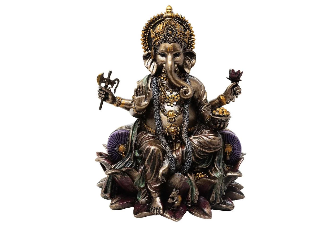 MystiCalls Buddhafigur Ganesha bronzefarben - Dekofigur - Bild 2